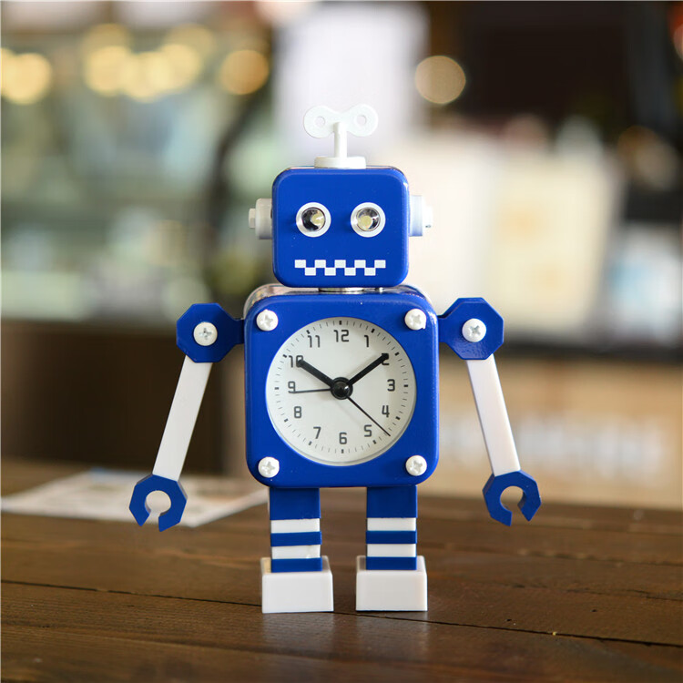 2022新款变形机器人闹钟金属变形机器人闹钟创意学生闹钟可爱儿童闹钟