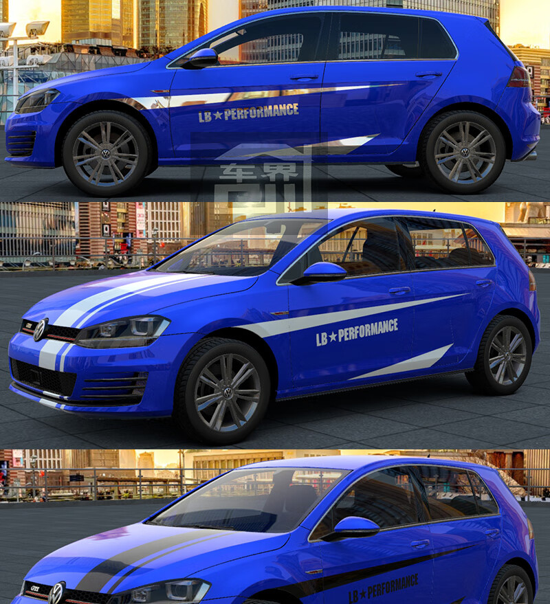 拉花大众高尔夫polo探岳探歌朗逸cc车贴改装饰车身贴纸汽车贴拉花定制