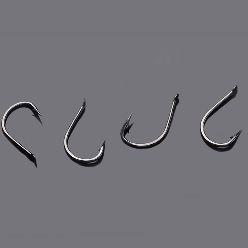 u伊豆鱼钩歪嘴钓鱼钩有倒刺无刺细条小鲫鱼钩散装管付鱼勾垂钓渔具音