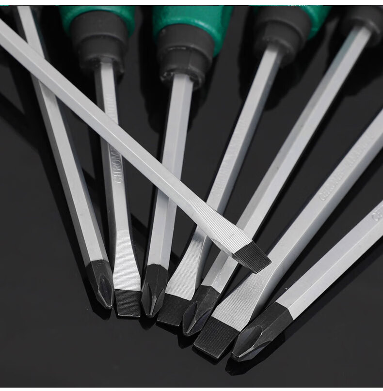 可敲击穿心螺丝刀超硬大号工业改锥平口梅花一字十字加长起子穿心螺丝