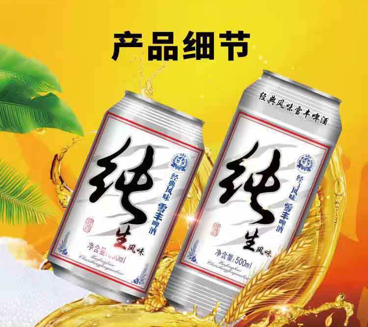 官方旗舰剑江啤酒雪丰纯生经典麦香特爽8度风味啤酒整箱工啤酒500ml6