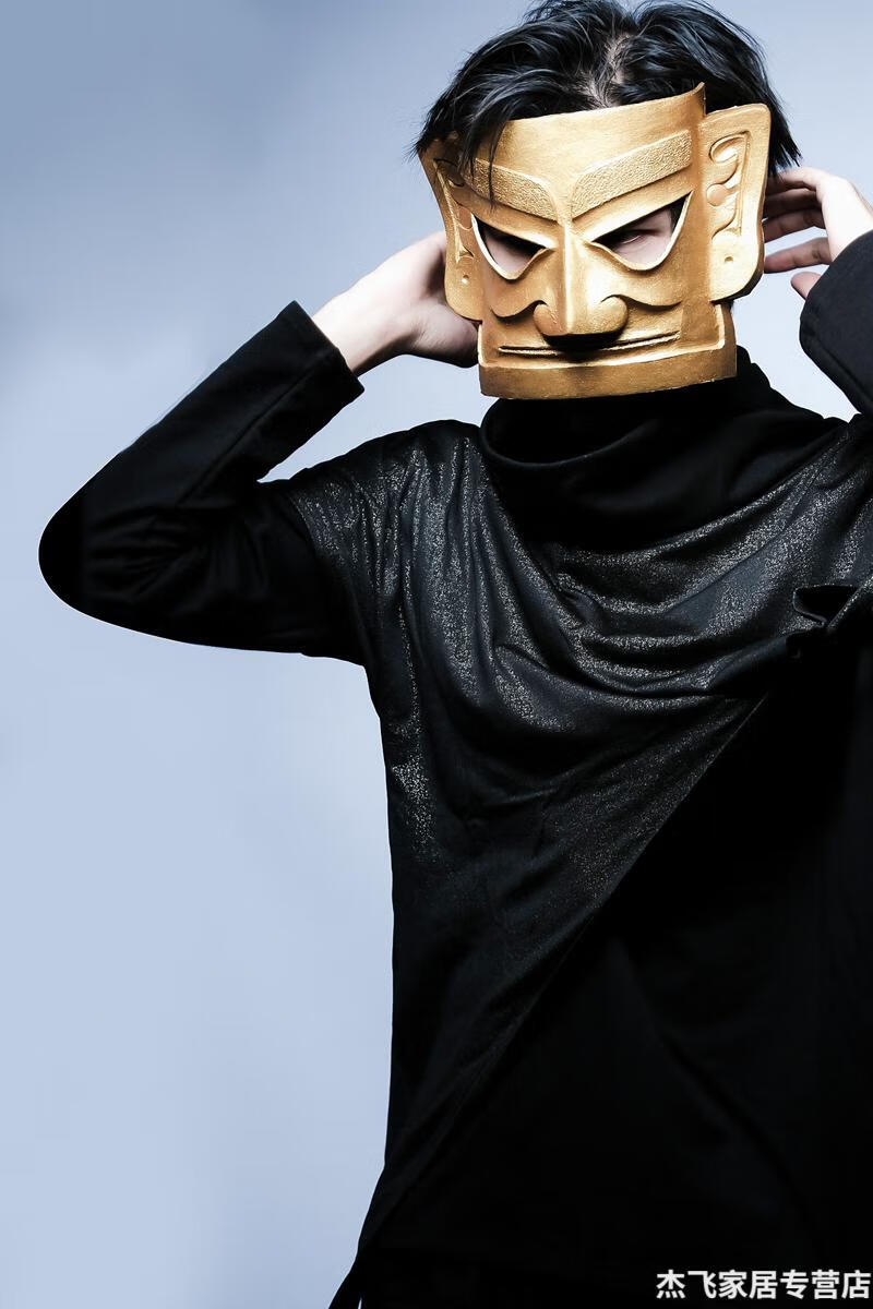 2022新款可狄面具男女士燕尾蝶三星堆男女士国风汉服全脸面具造型舞台