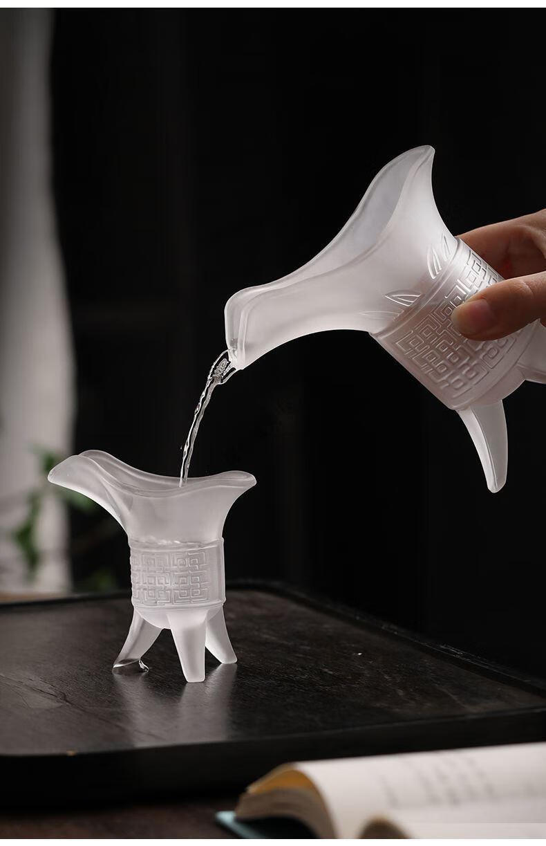 酒杯古代古代酒杯仿古爵杯分酒器琉璃酒壶古风酒杯套装中式白酒杯古代