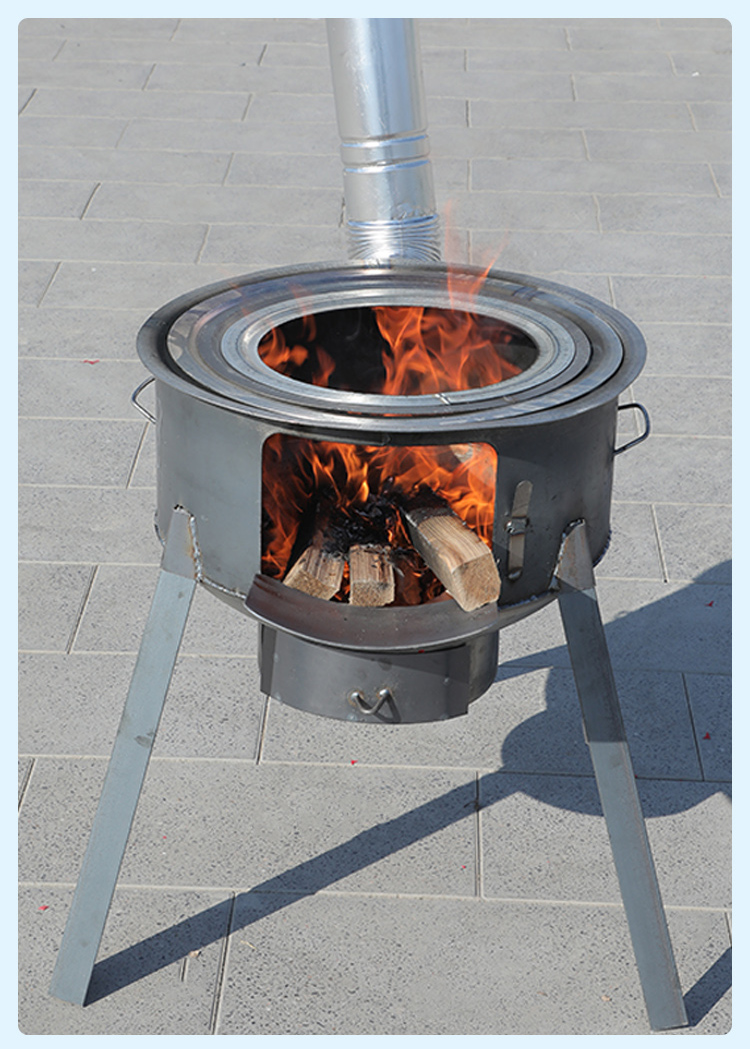 【京选优品】柴火灶家用农村柴火炉新式移动烧木柴大锅台户外野炊地锅