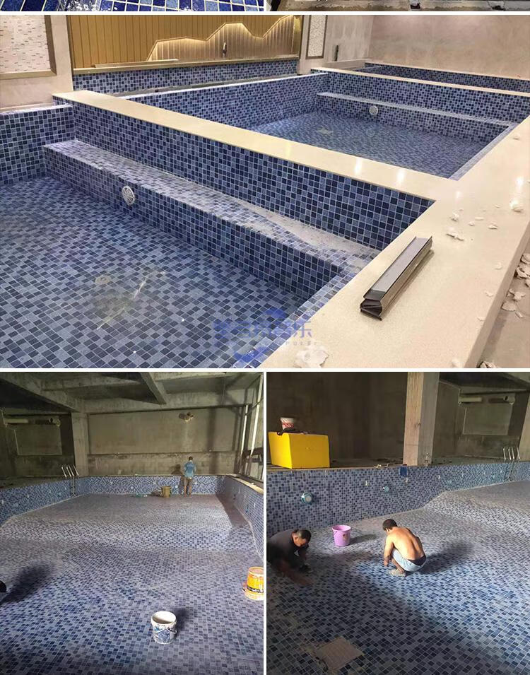 游泳池马赛克室外鱼池水池蓝色马赛克别墅温泉泡池专用瓷砖墙地砖