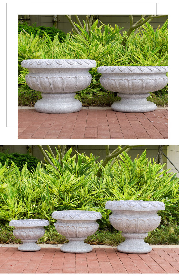 纳丽雅naliya欧式花钵玻璃钢户外花盆2022新款仿大理石大号花坛大口径