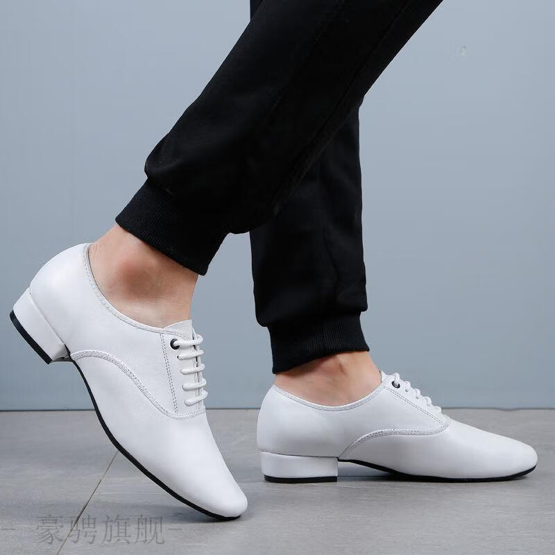 贝蒂男拉丁舞真皮鞋男式摩登舞蹈鞋软底男子舞鞋成人拉丁舞鞋男国标