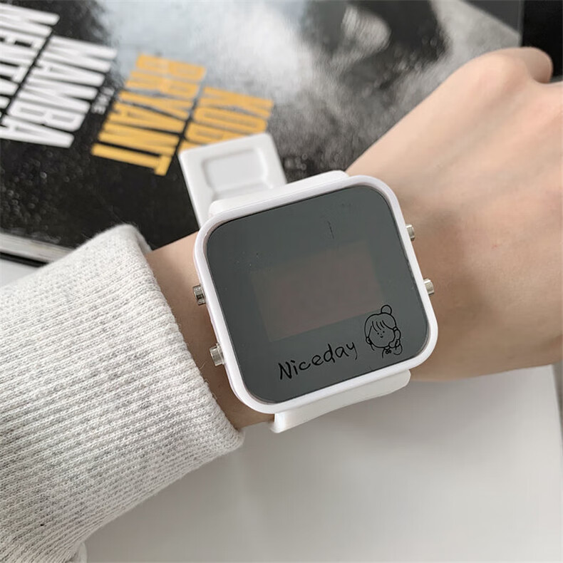 小米(mi)生态通用6015网红led镜子手表女ins风韩版简约气质初高