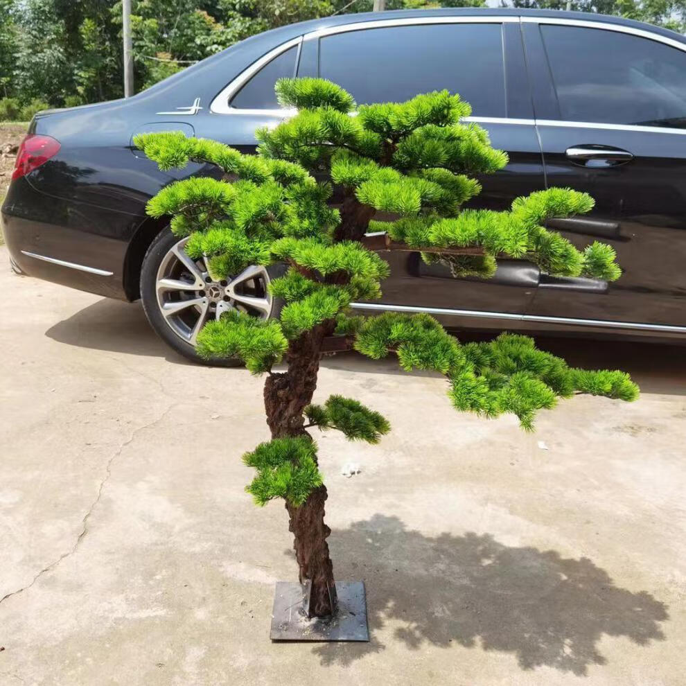 【现货直发】仿真迎客松松树罗汉松假松树造型仿真树假树装饰楼梯商场