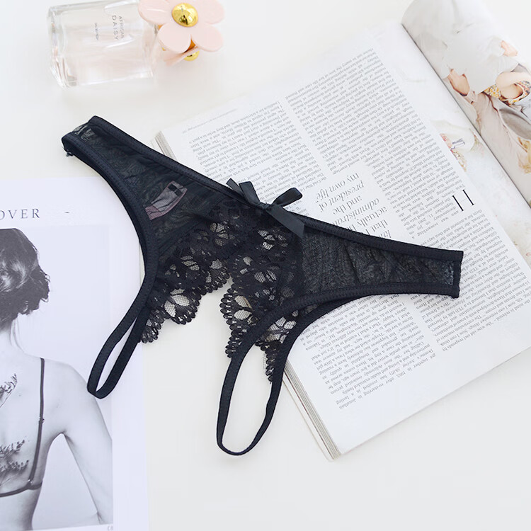 霏慕 丁字裤女情趣内裤性感情趣内衣女诱惑透明无痕免脱开裆露毛t裤sm