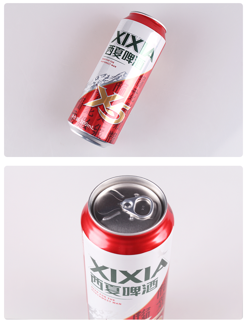 宁夏西夏啤酒装夺命x5啤酒西北汉子喝西夏特产小麦发酵黄啤酒 500ml*