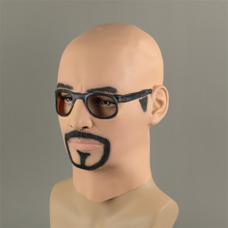 花流年仿真头套面具人皮面皮仿真易容脸皮面具假脸光头头套全脸万圣节