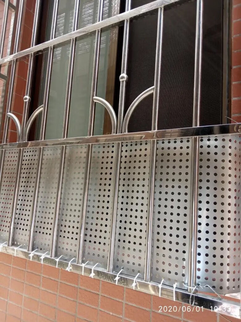 板阳台防盗窗垫板花架多肉垫板圆孔围挡板防盗网垫板洞洞板阳台防护网