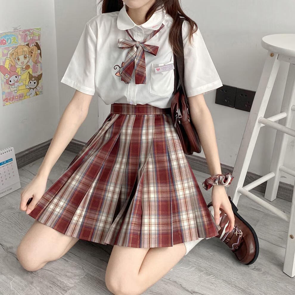 制服春季日系学生jk制服格裙学院风格裙43长柄结名扎衣架发圈飞机盒xs