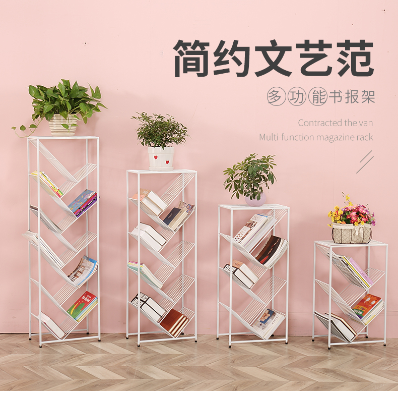 铁艺多层简易收纳置物架简约现代落地学生树形放东西架子 四层