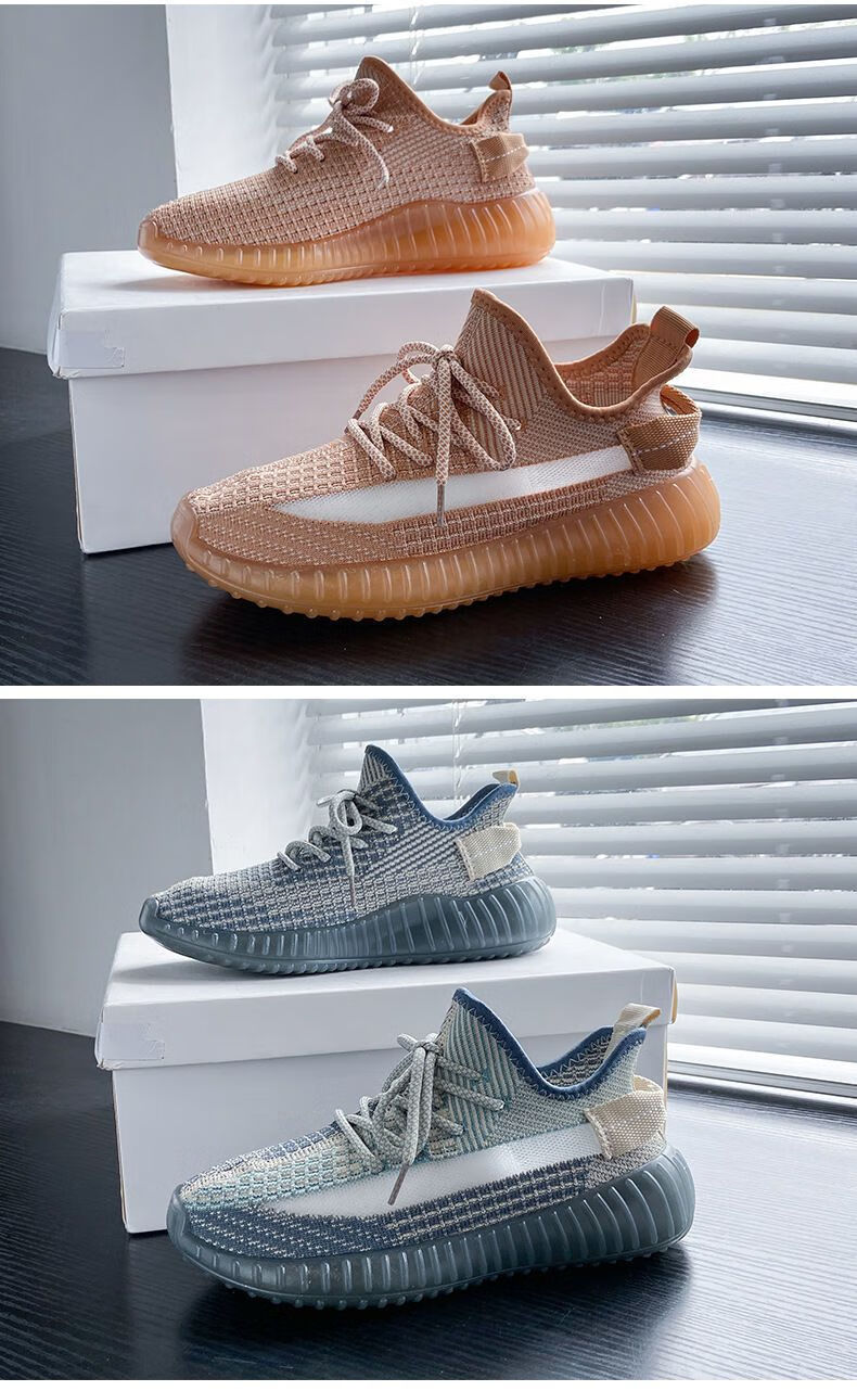 大码椰子鞋女3503543码潮夏季网面透气椰子鞋百搭跑步运动鞋女大码