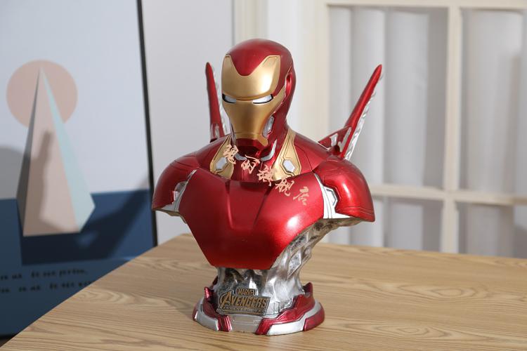 漫威半身手办漫威复仇者联盟mk50钢铁侠模型半身胸像gk树脂反浩克mk46
