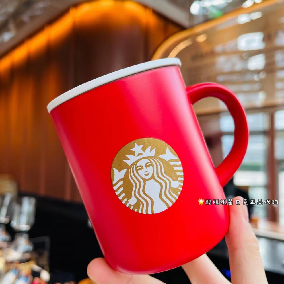 星巴克杯子保温2021圣诞节企鹅狮子姜饼人圣诞树造型玻璃吸管马克保温