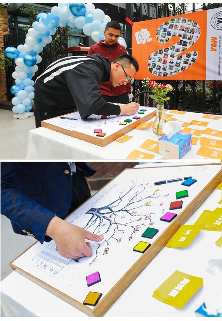 签到本艺术婚礼签到创意框结婚祝福板毕业指纹签到树同学签名台相框画