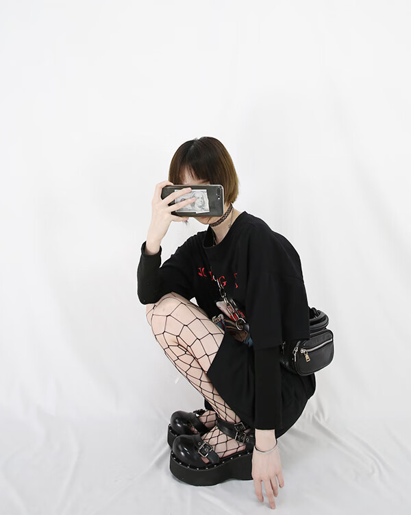 松糕鞋包头凉鞋女日系原宿jk制服暗黑哥特风罗马20夏新款学生萝莉ljf1