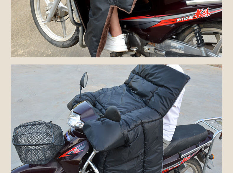 可狄虔生缘摩托车挡风被弯梁摩托车挡风被110冬季开叉电动车保暖防水