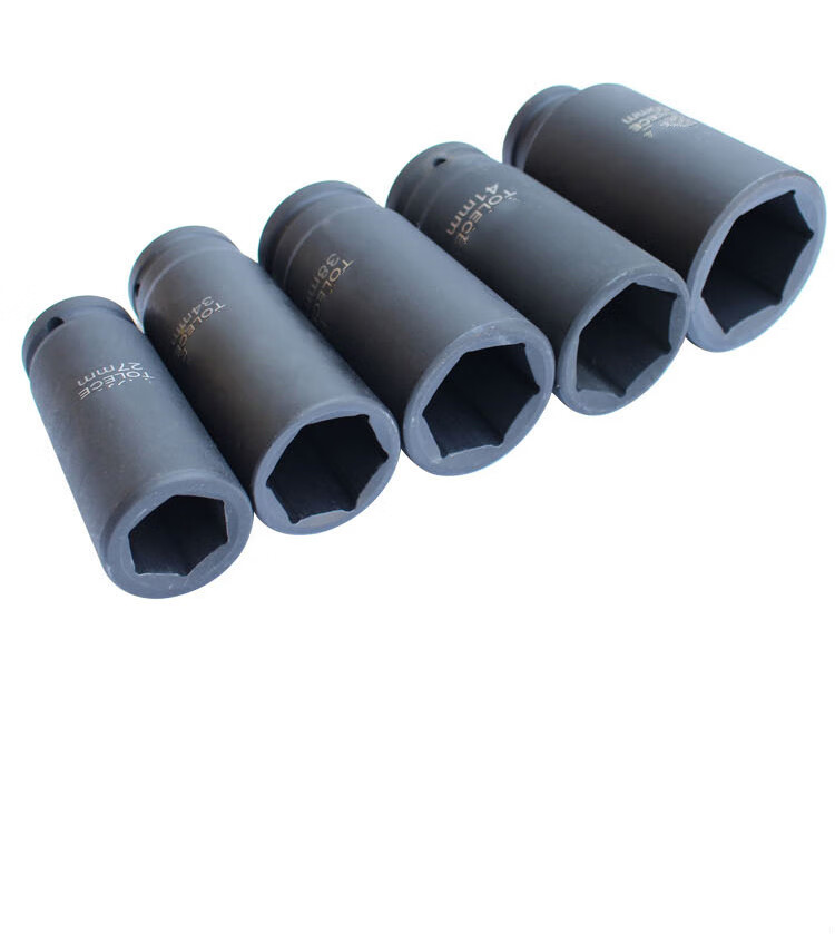 风炮套筒3/4加长套筒 六角套筒 重型中风炮套筒头27 30 46 120mm 50mm