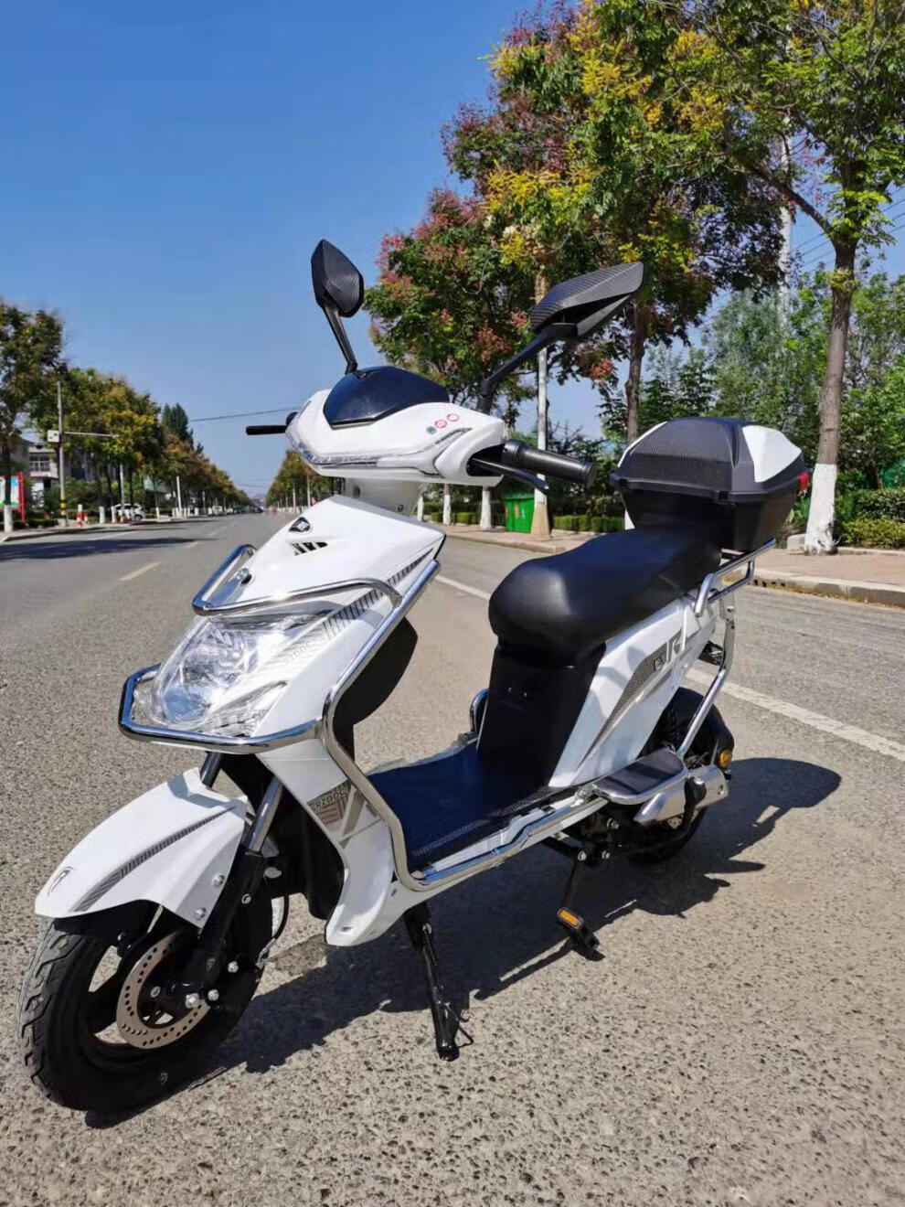 新国标外卖长跑王电动车大功率爬坡锂电池电瓶车烈焰红整车配60v20a