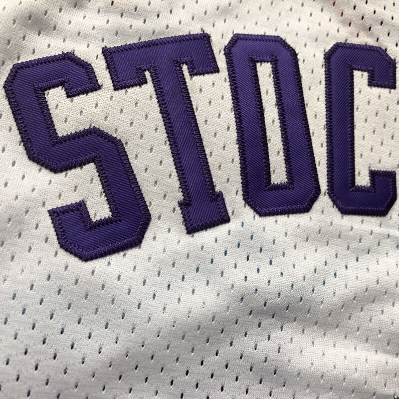 京识滕讯体育同款爵士队32号马龙球衣12号斯托克顿复古刺绣网眼篮球服