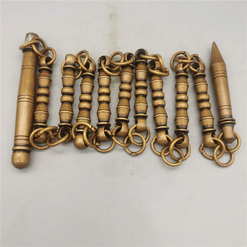 古玩铜器古代纯铜九节鞭纯铜9九节鞭实战鞭表演道具鞭武术鞭 款式四