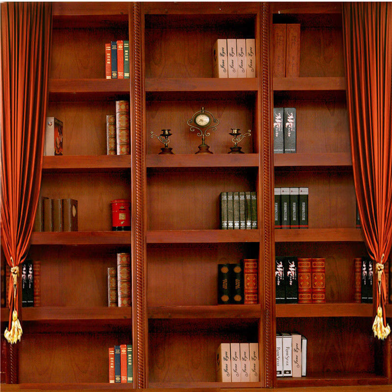 轻奢主播背景布书柜书架书房直播间背景墙网红快手抖音d立体背景布抖