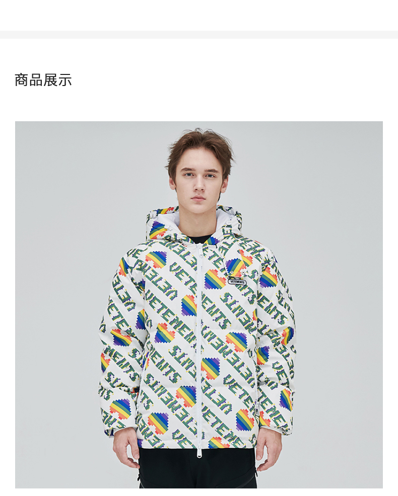 vetements新款情侣款 冬季连帽羽绒服加厚保暖外套 11