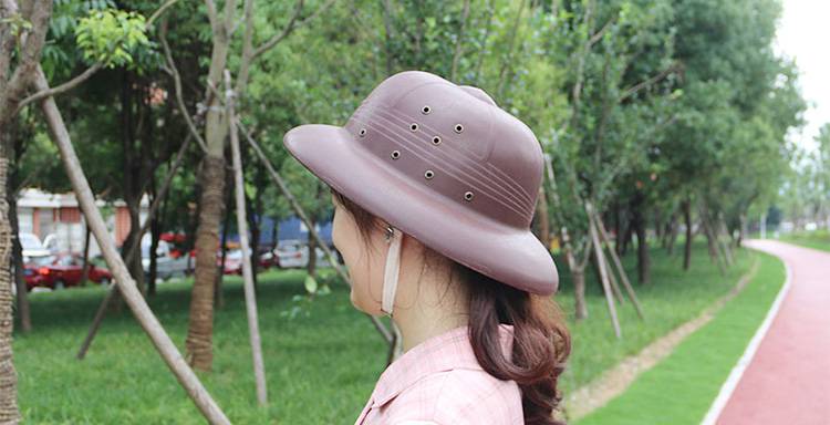 塑料头盔考克礼帽夏季防雨防水安全帽越南帽子男士登山帽子邮差帽