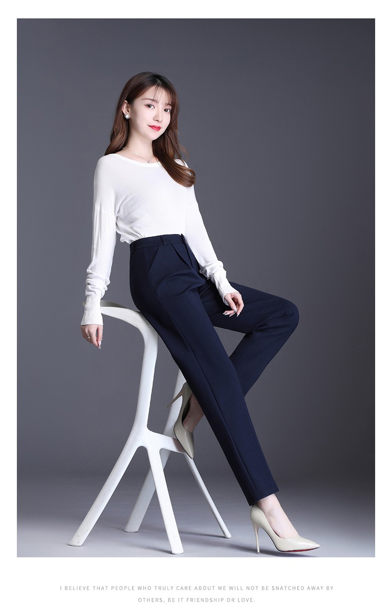 2022新款女装女士高弹力工作西裤时尚女裤不加绒高弹力西裤西装裤女