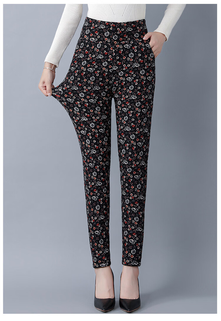 老太太高腰棉裤外穿女中老年冬季加绒美体裤修身保暖裤妈妈装打底裤