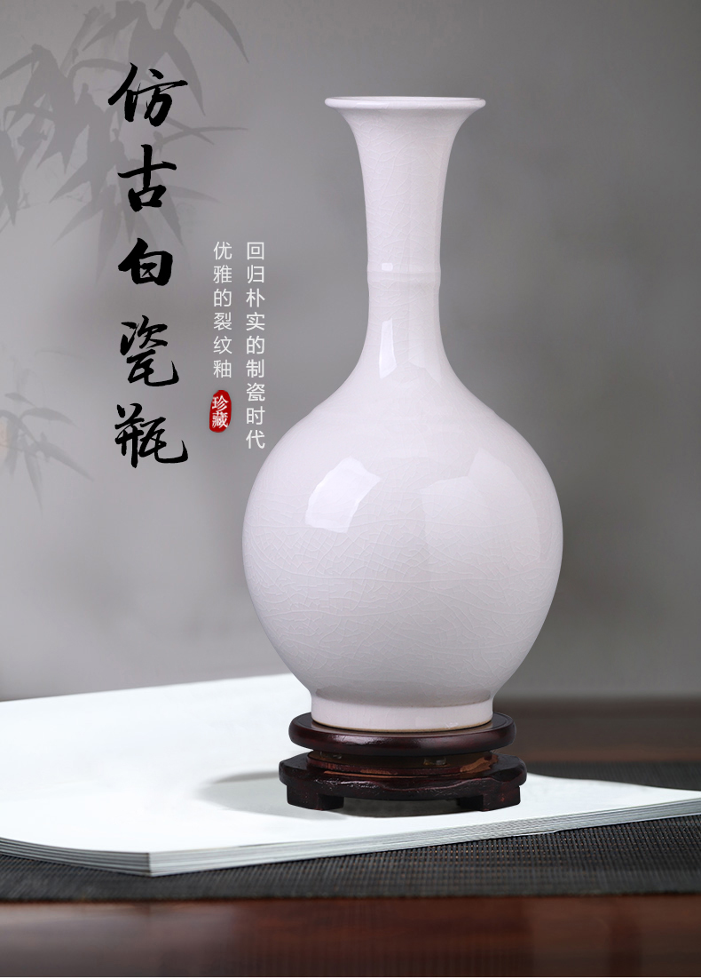 品质好物景德镇陶瓷器白色花瓶摆件客厅插花现代简约酒柜家居装饰品