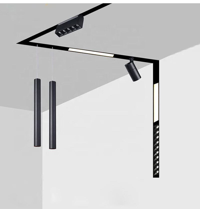 恒永泰 嵌入式磁吸轨道灯 led线条灯吊装条形射灯客厅无主灯照明无边