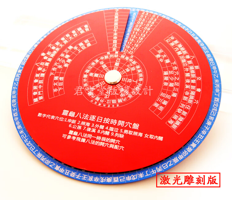 灵龟八法取穴盘2019倪海厦针灸教学子午流注中医临床学习蚀刻版简体