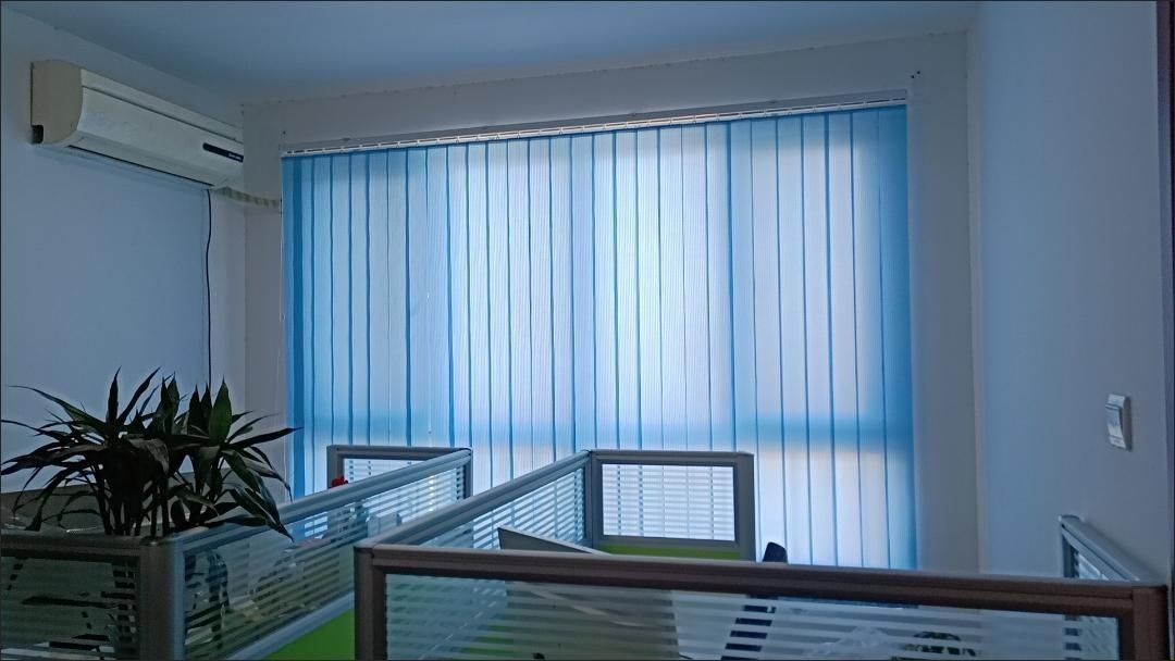 办公室竖百叶窗帘垂直帘阳台遮阳落地窗玻璃隔断竖条垂帘遮光百页柳叶