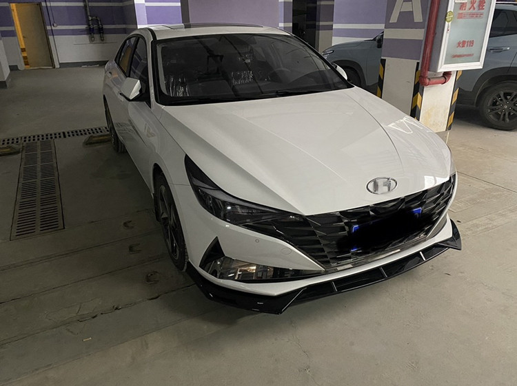 适用于2022款现代伊兰特前铲改装适用第七代后唇专用21后扰流包围雾灯