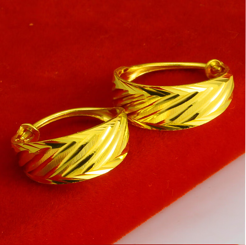 老凤凰黄金耳环足金女款耳骨金足金首饰沙面老人妈妈金送礼节日送女友