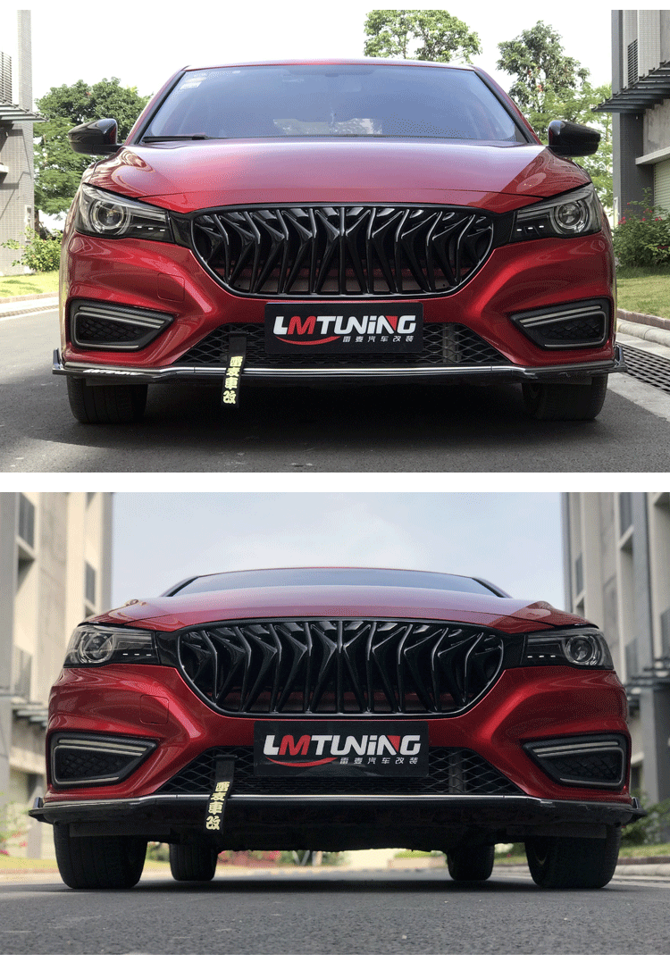 适用于17-19款新名爵6改装中网 mg6改装战斗款中网装饰前包围格栅 新