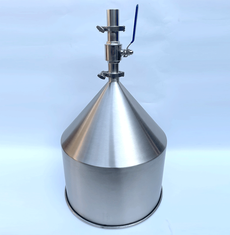 特大口径漏斗带控制开关球阀液体粉末灌装血肠加料斗架子辣椒酱料只