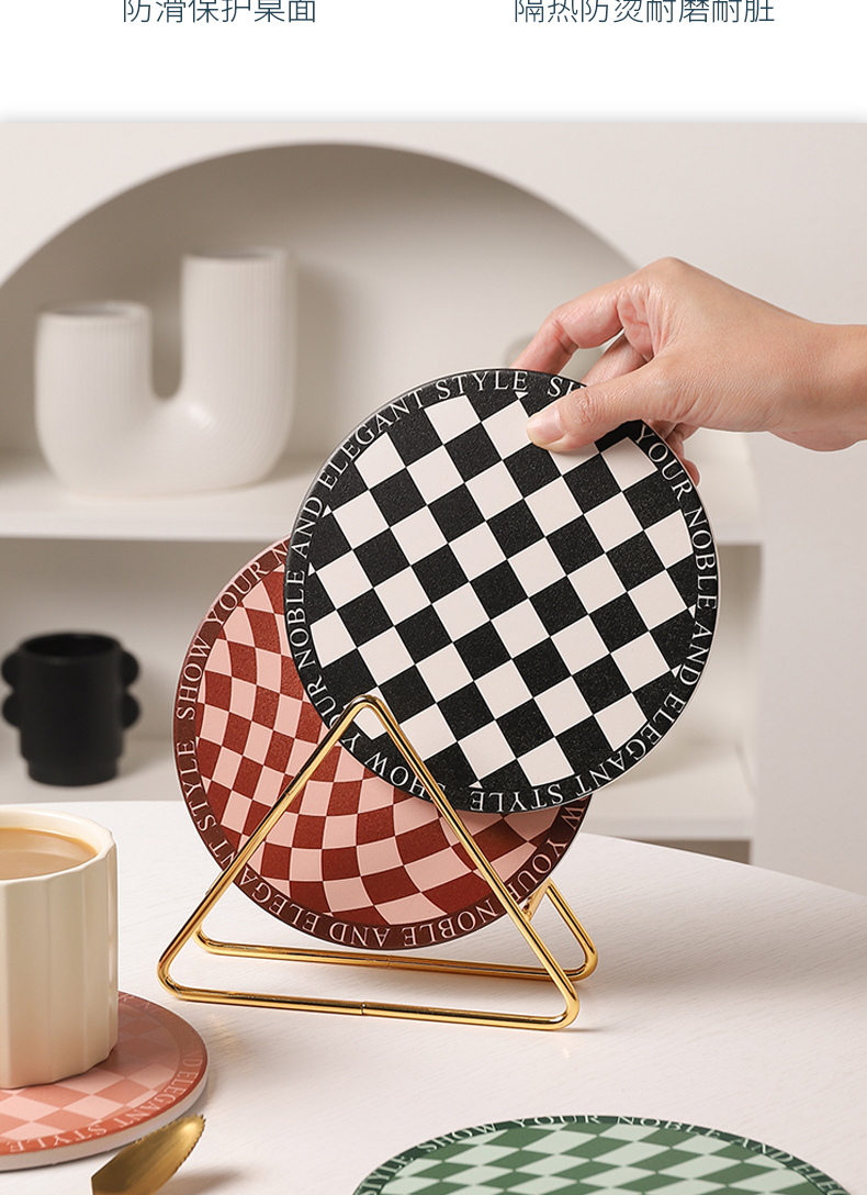 家用陶瓷隔热垫高颜值餐桌垫防烫锅盘垫子厨房砂锅耐高温加厚碗垫