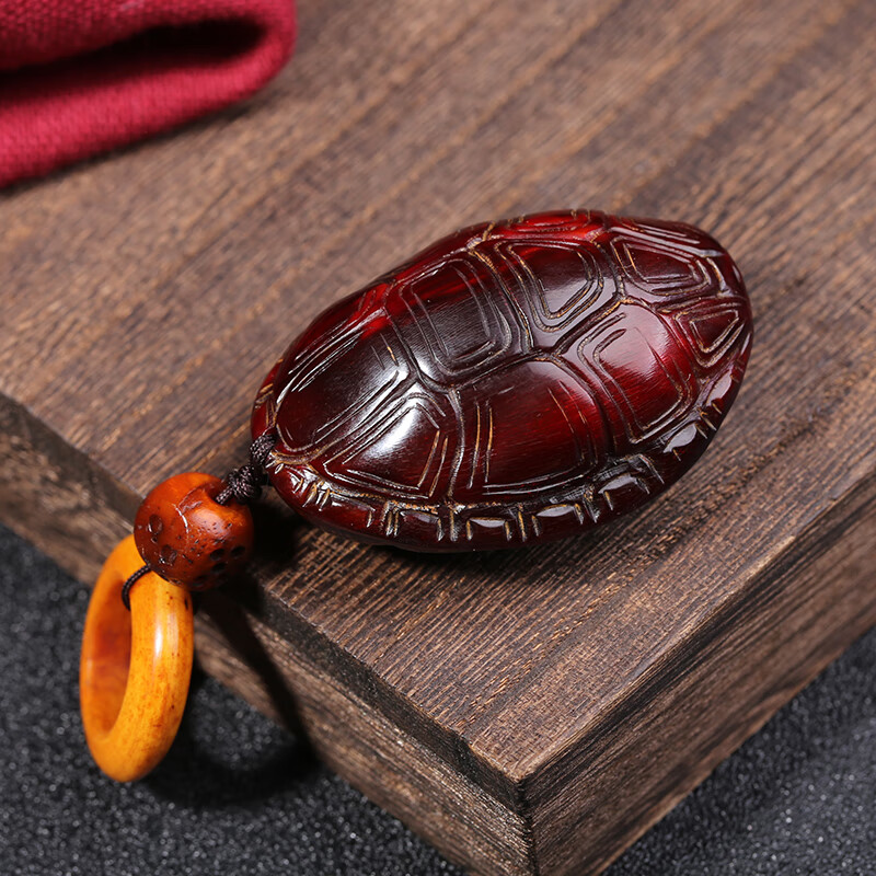 韩莹 天然老料牦牛角手把件雕刻富甲天下挂件 盘玩收藏车挂礼物男士