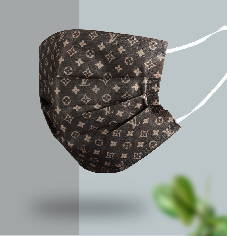 美塑乐 一次性三层成人潮流潮人牌印花口罩 含熔喷布防尘透气非独立10