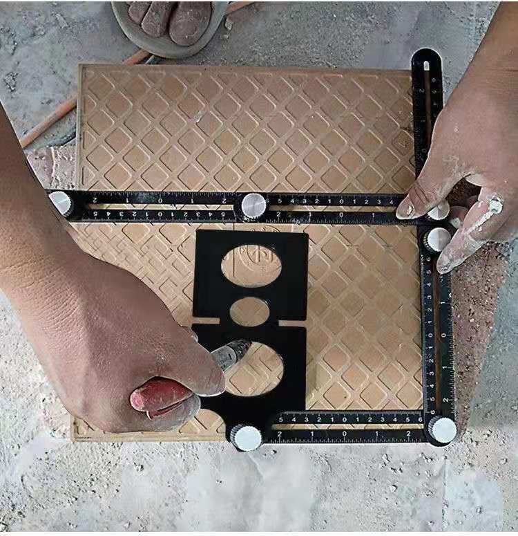 取型器万能取形器加长多功能铝合金4折6折12折异形尺木工瓦工万向瓷 i