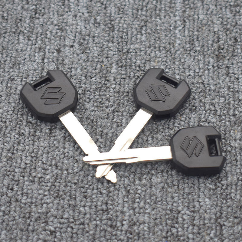 铃木gsx250/r dl250摩托车电门锁钥匙坯防盗可装芯片备用钥匙胚子 2条