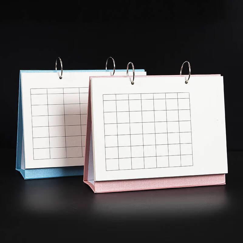活页记事本学生diy计划手绘日历粉色空白10寸至至至121空白内页带贴纸
