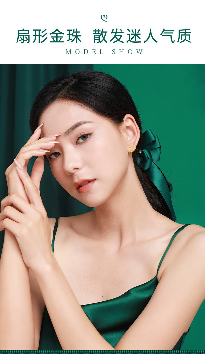 老凤凰黄金耳钉女士金耳饰耳环女999足金新款潮首饰品情人节礼物送