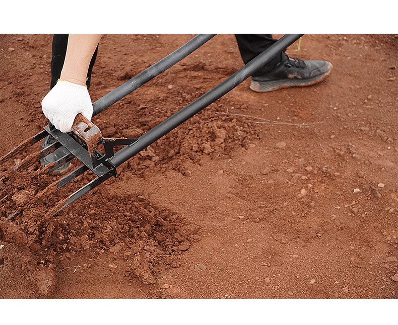 定做省力深翻器开荒松土工具翻土神器翻地叉锰钢户外耙子挖土农用锄头